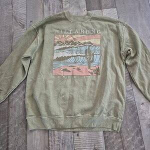 Billabong Ride 1977 Sweatshirt Crewneck Oversized Avacado M